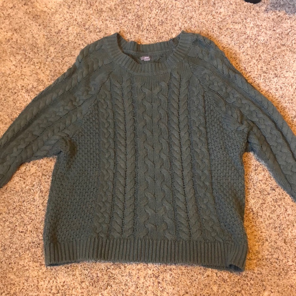 Army green sweater